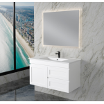 Mia 750 Matte White Wall Hung Vanities Cabinet Only